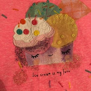 Next pink ice cream short sleeve top size 5-6yro